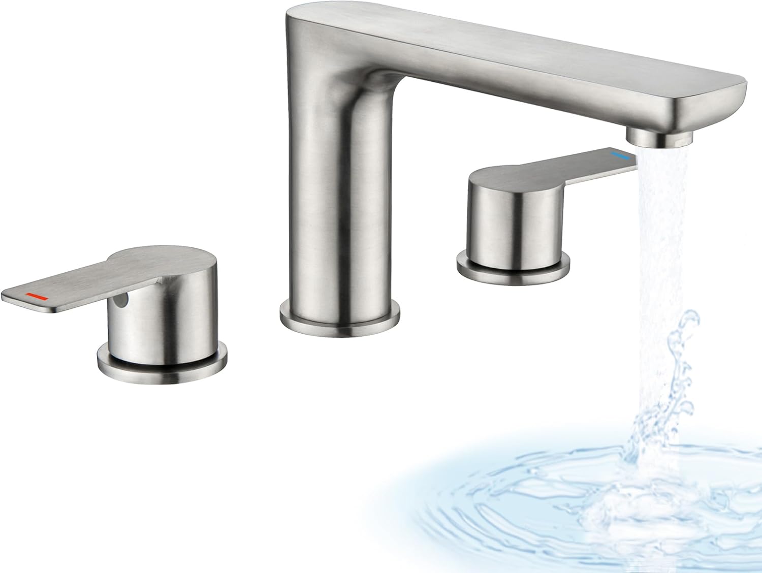 Brushed Nickel Deck Mount Tub Faucet - Roman Style for DFW, North & East Texas