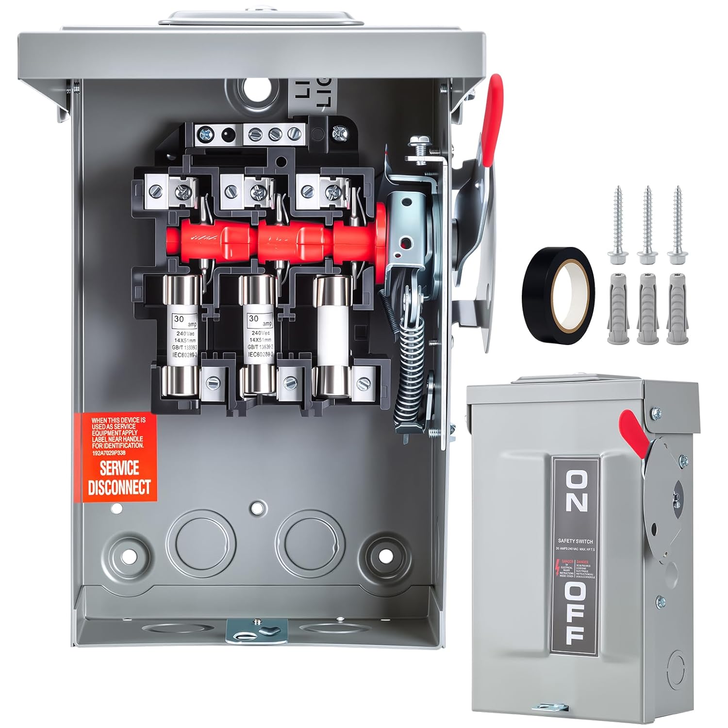Lovnewmax 30 Amp Heavy-Duty Disconnect Switch for Safe Power Management