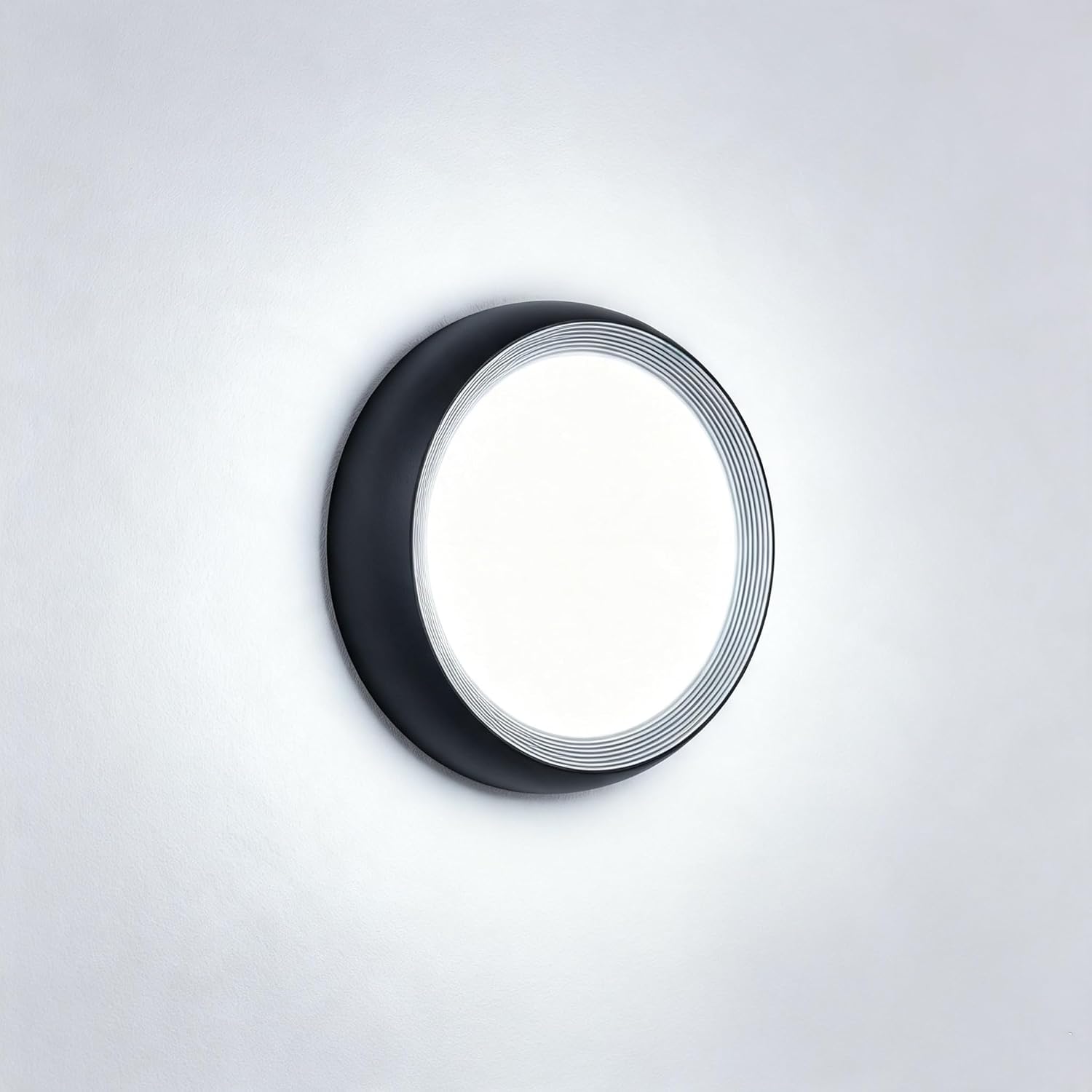 36W Black Outdoor LED Wall Sconce — 3000 Lumens, 6000K Daylight, IP65 Waterproof Aluminum & Acrylic Fixture