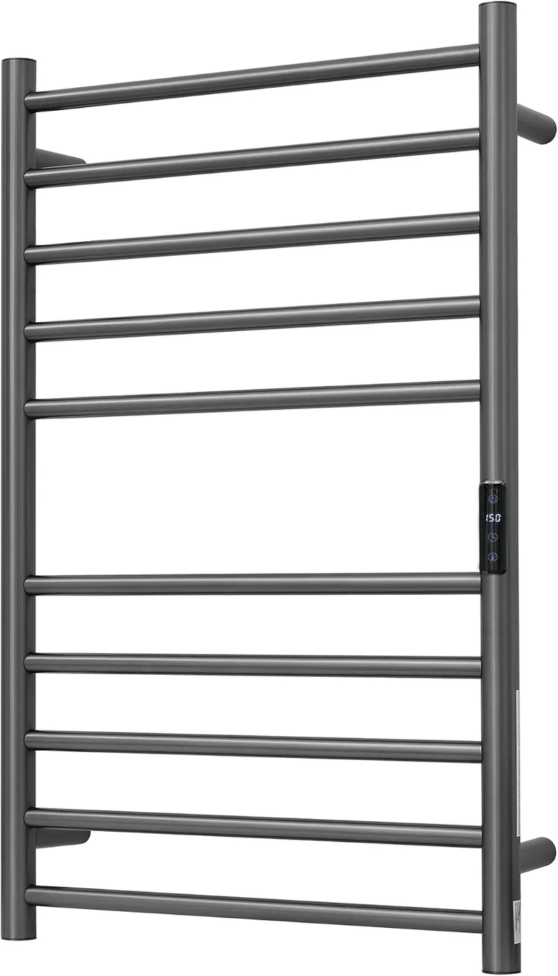 Electric Towel Warmer Gunmetal Grey, 10 Bars
