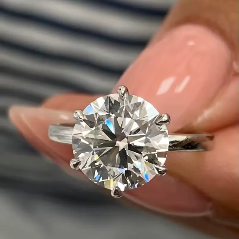 1-10 Carat Solitaire Moissanite Engagement Ring