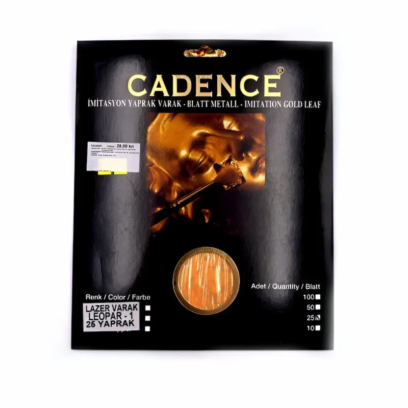 Foiță metalică de imitație GOLD 100 buc 15X15 cm