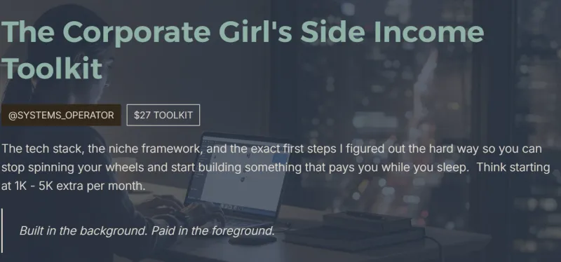 A Corporare Girls Side Income Toolkit