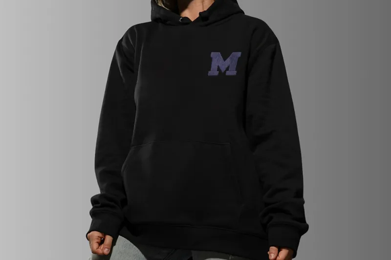 Embroidered Hoodie Sweatshirt