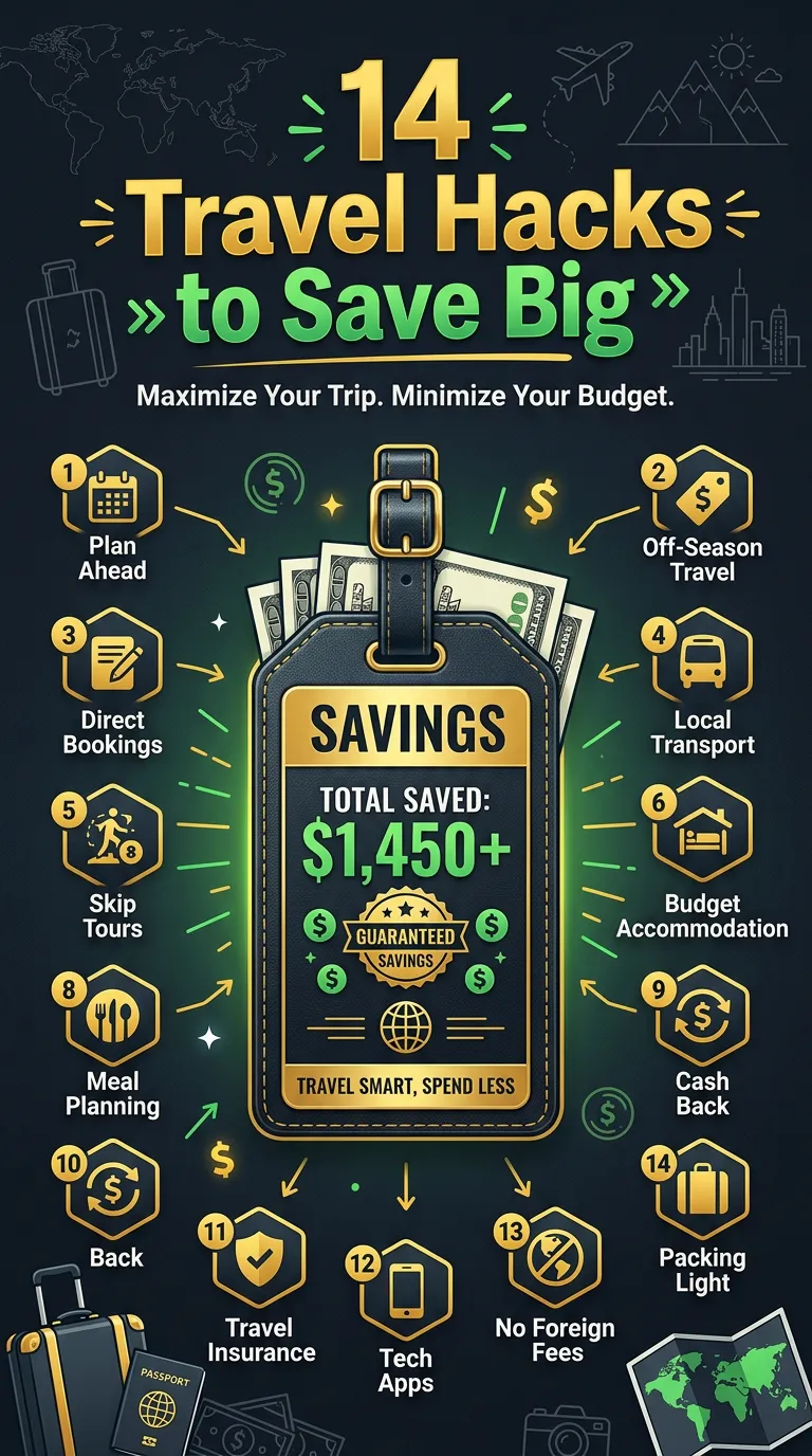 14 Travel Hacks to Save Big on Your Next Trip