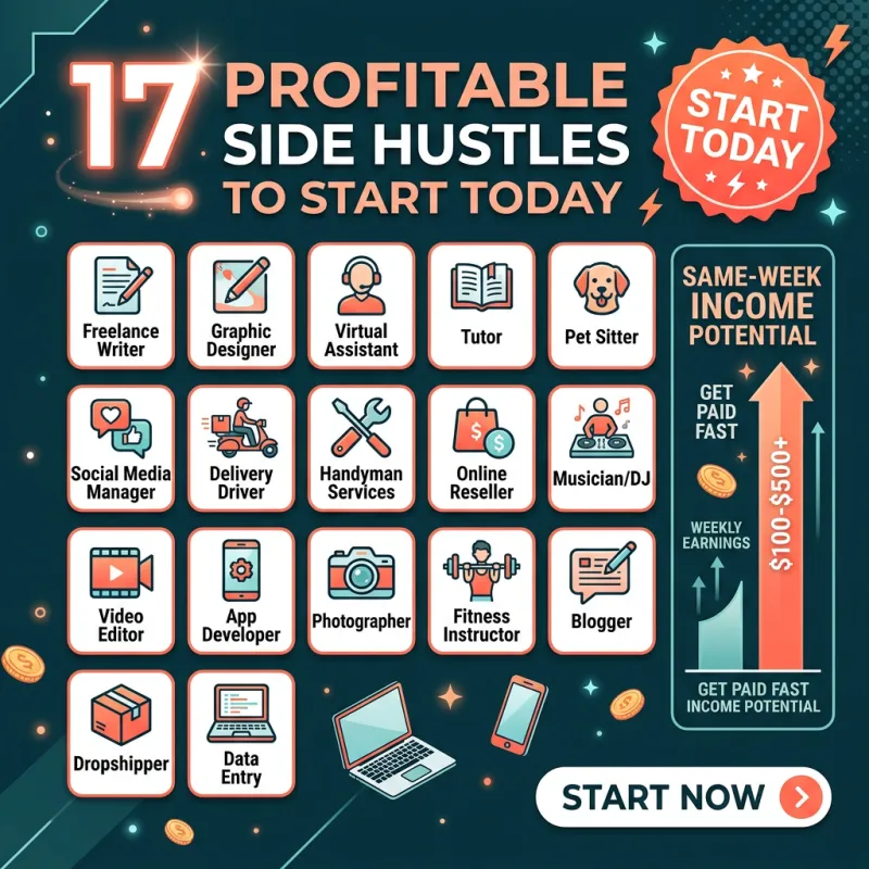 17 Profitable Side Hustles You Can Start Today