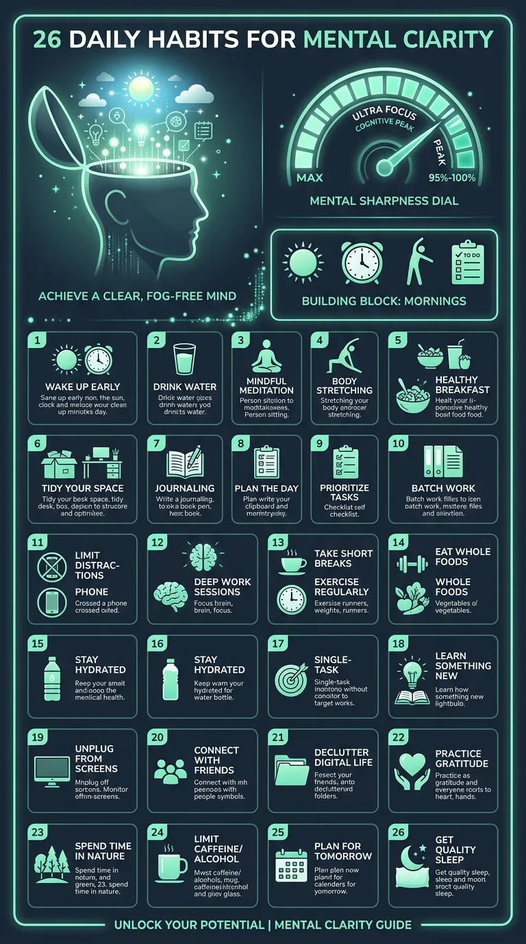 26 Daily Habits to Improve Mental Clarity