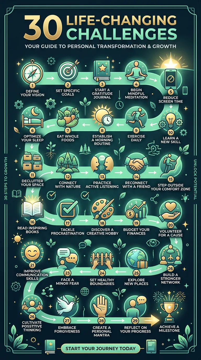 30 Life-Changing Self-Improvement Challenges