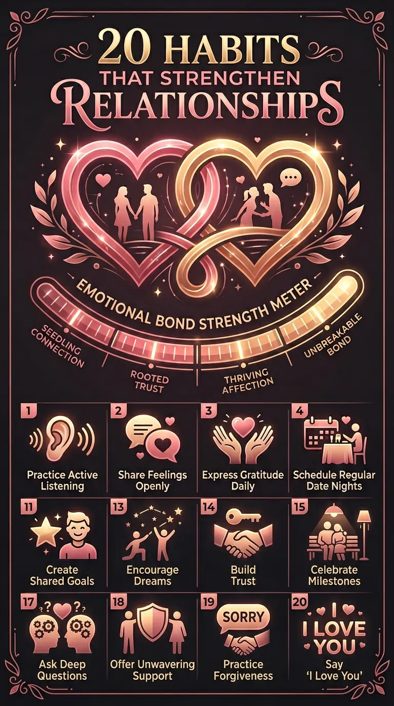 20 Relationship Habits That Strengthen Emotional Bonds