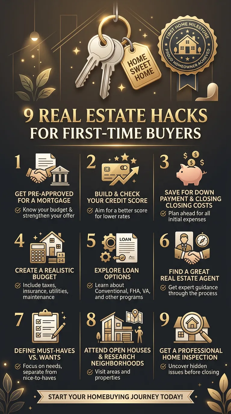 9 Real Estate Hacks for First-Time Buyers