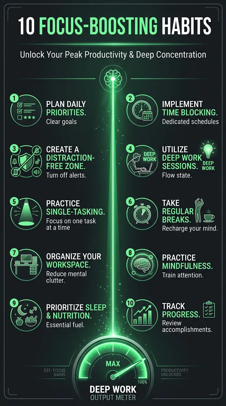 10 Focus-Boosting Habits for Maximum Productivity