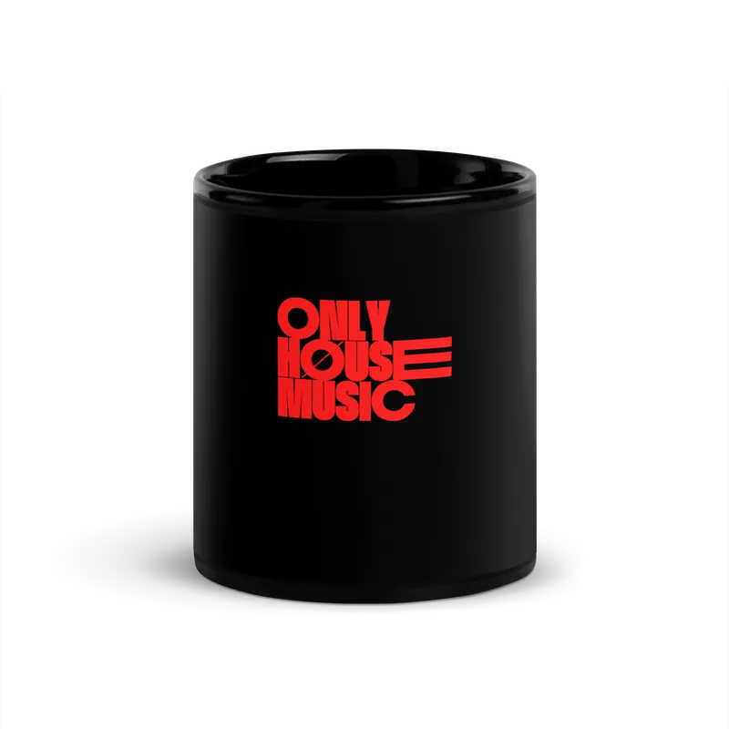 NOS Only House Music Black Glossy Mug