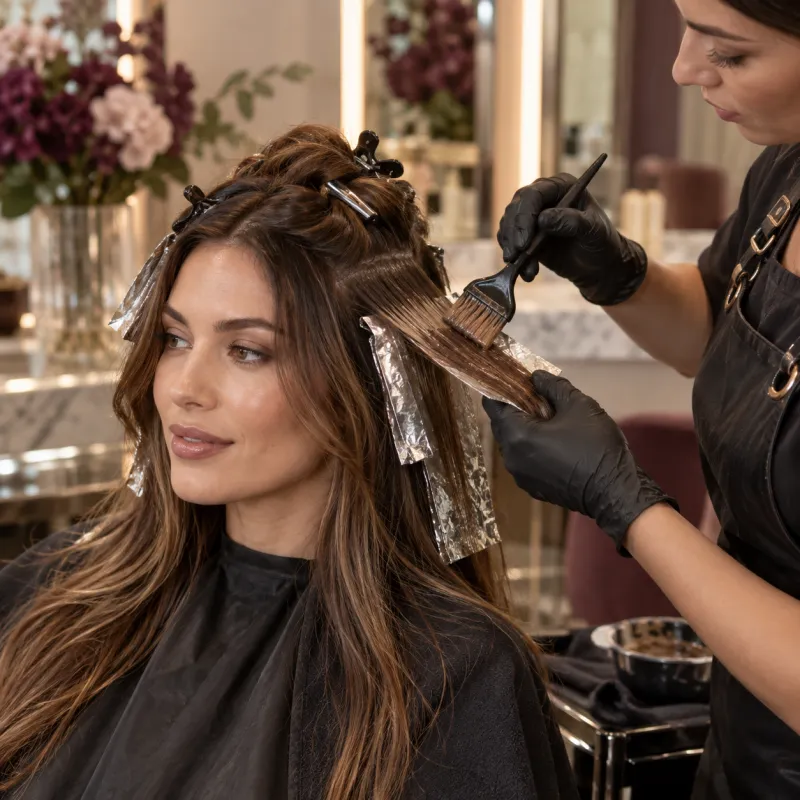 Hair color service