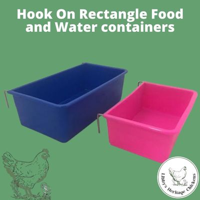Hook On Rectangle Food and Water Containers