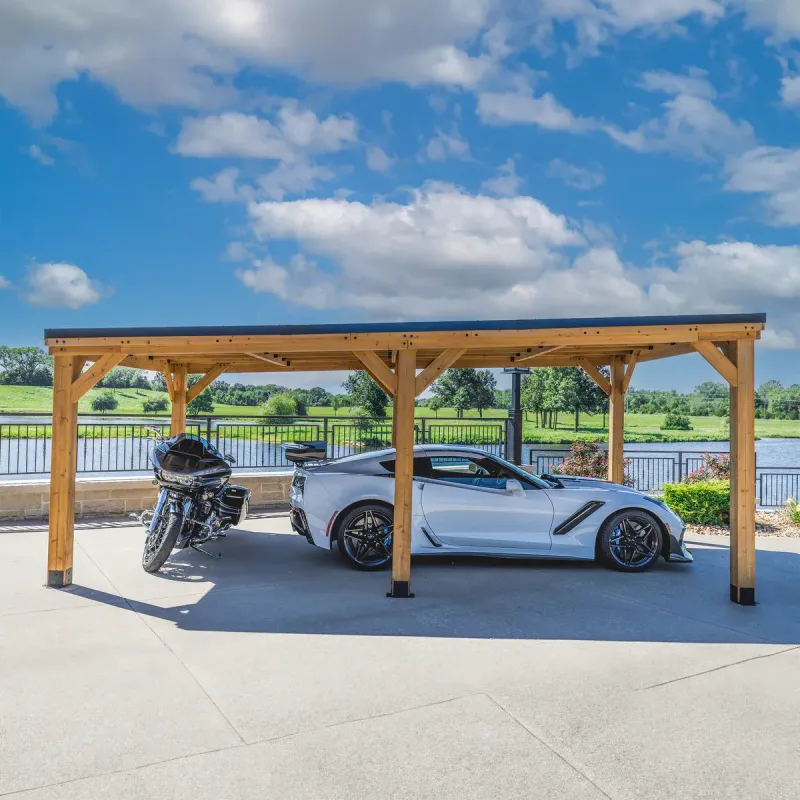 WOOD GAZEBO - Sloped Roof