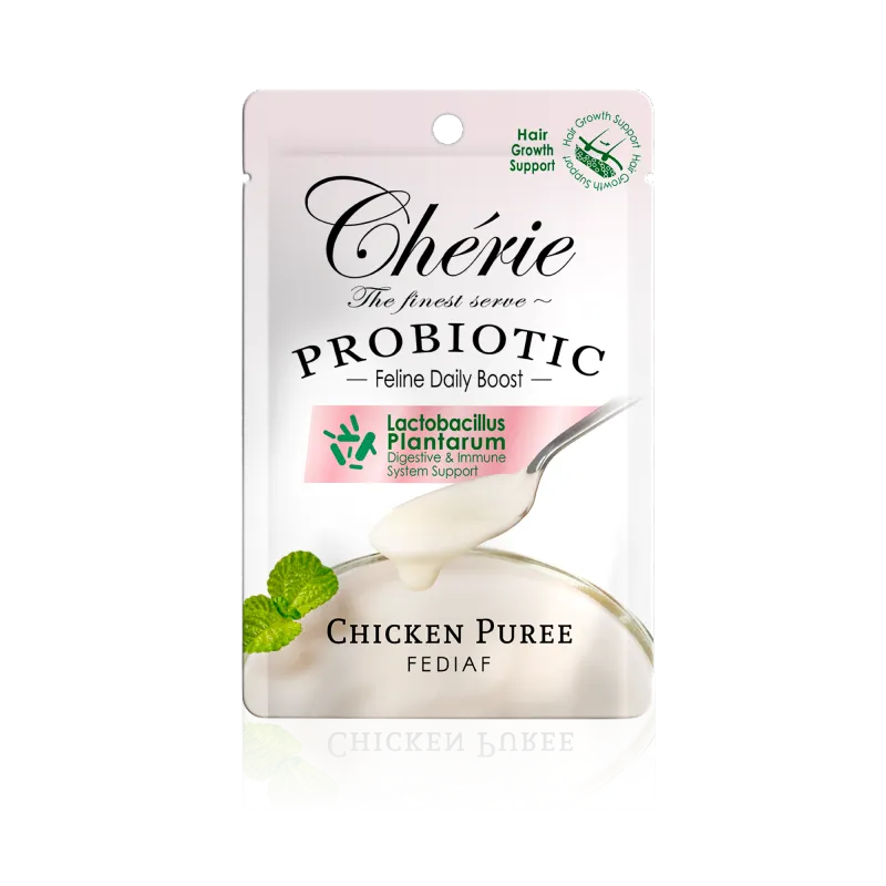 Chérie пюре з куркою для котів, здорова шерсть, 40 г