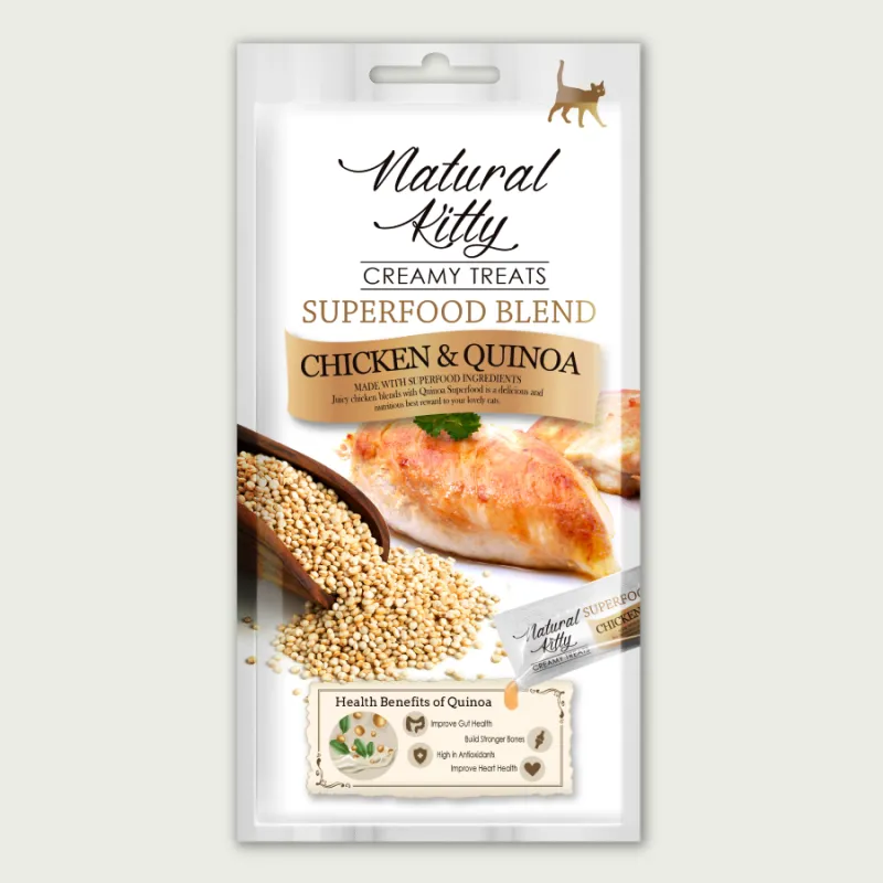 Natural Kitty Суперфуд з куркою та кіноа, 4х12 г