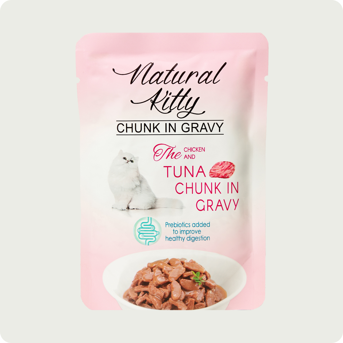 Natural Kitty Шматочки тунця та курки в підливі, 85 г
