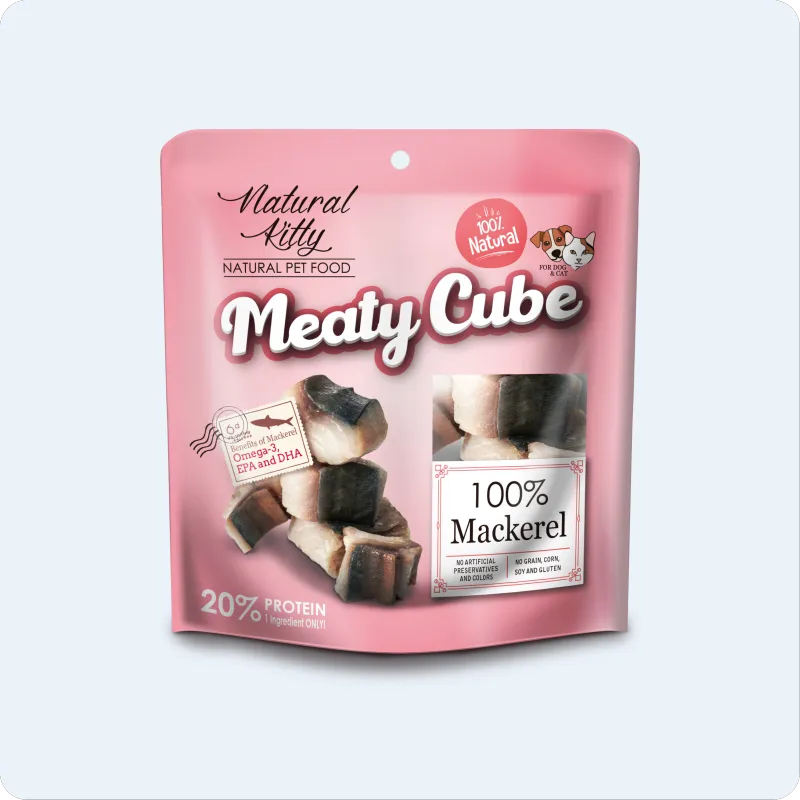Natural Kitty М'ясні кубики зі скумбрії для котів і собак, 60 г