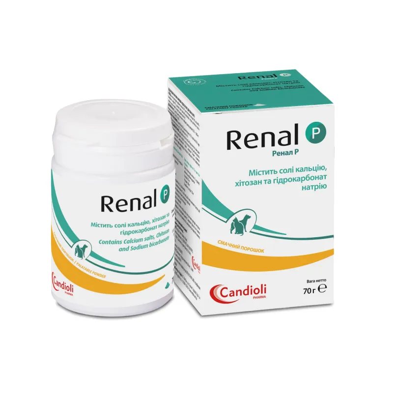 Candioli Порошок при фосфатемії для собак та котів, Ренал Р, 70 гр 
