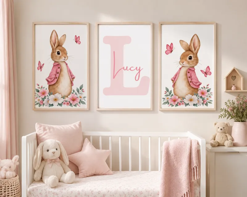 Bunny pink print 