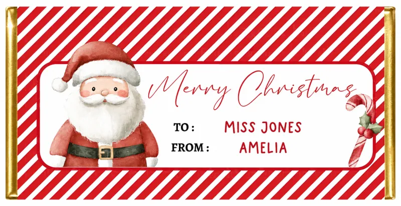 Christmas chocolate wrapper