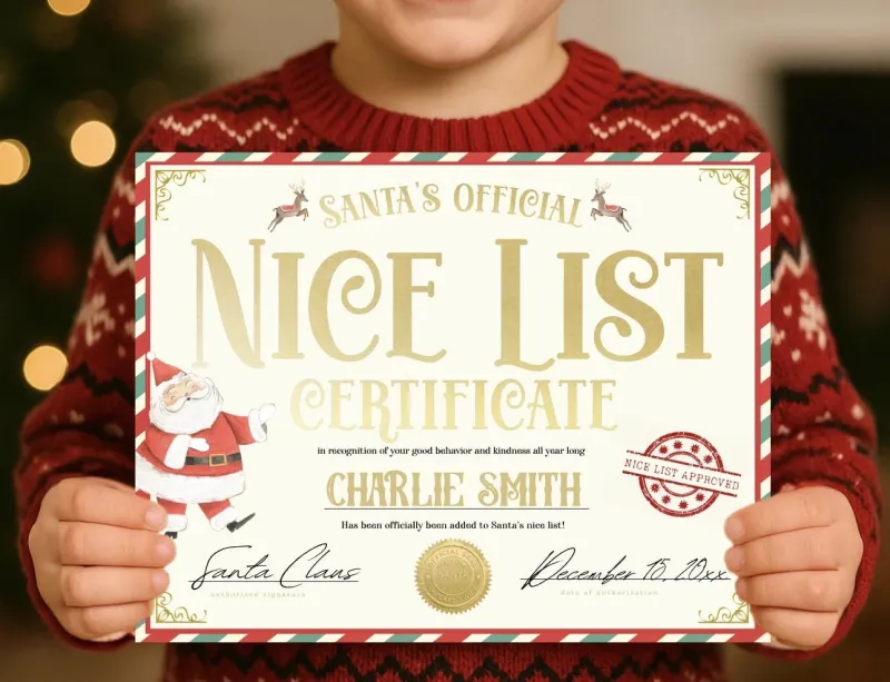 Nice list certificate