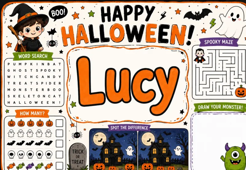 Halloween activity sheet