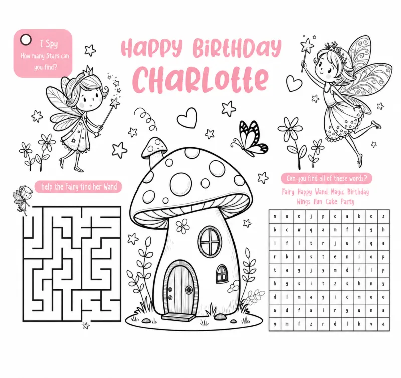 Fairy activity sheet