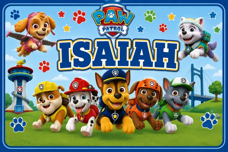 Paw patrol placemat 