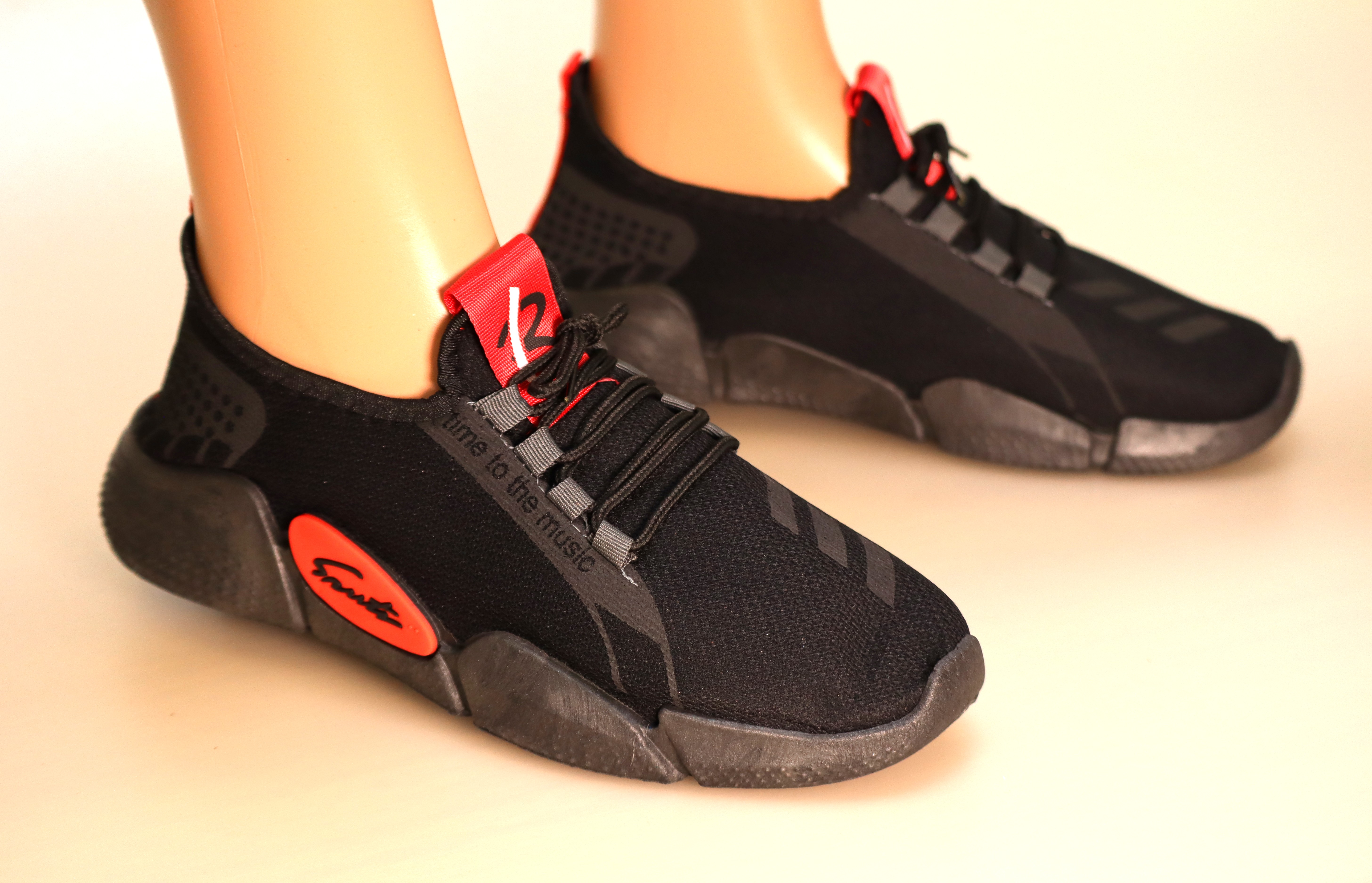 Sports, Black & Grey Walking Shoe