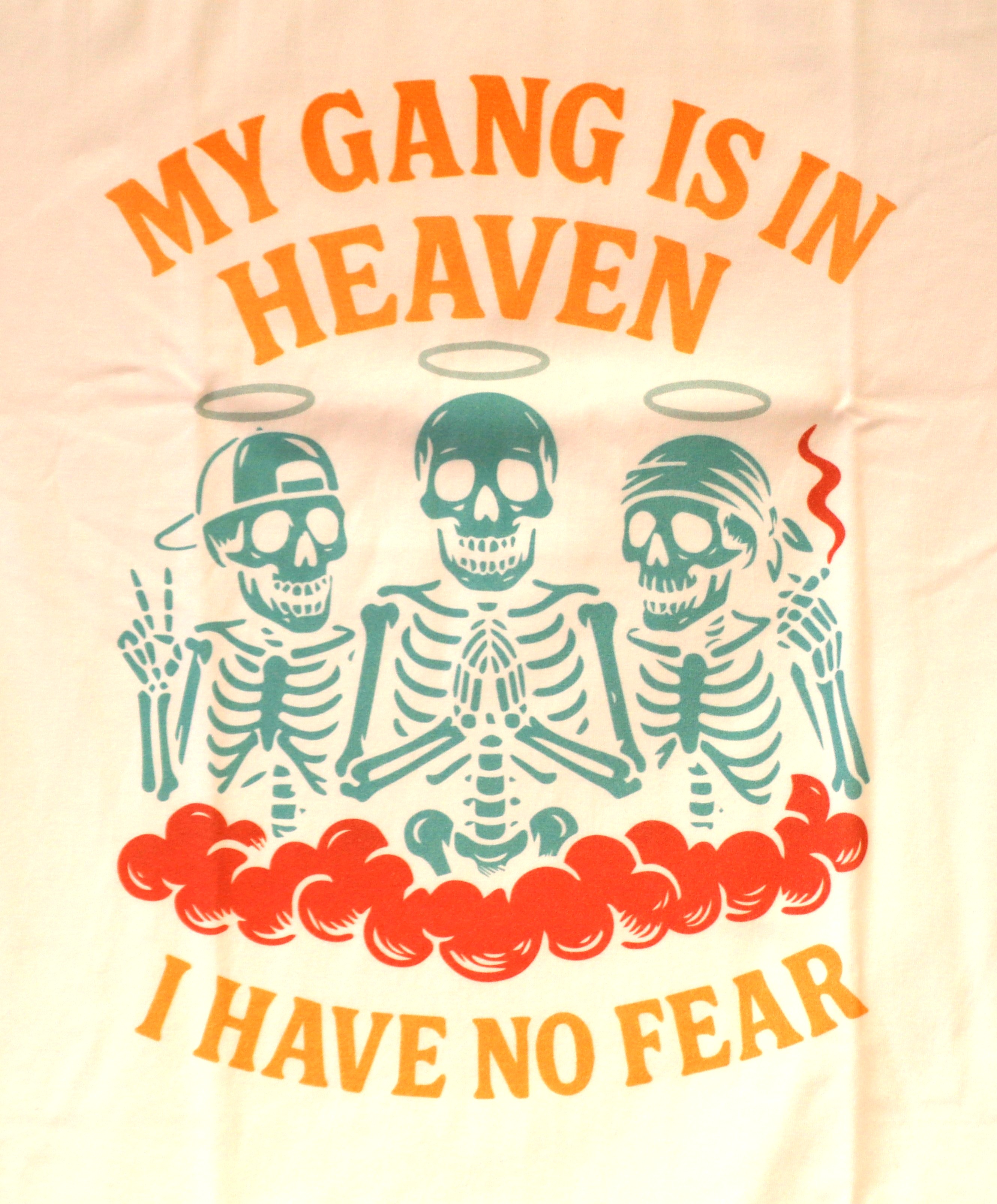 Tshirt White/Black/Grey - My Gang Is In Heaven