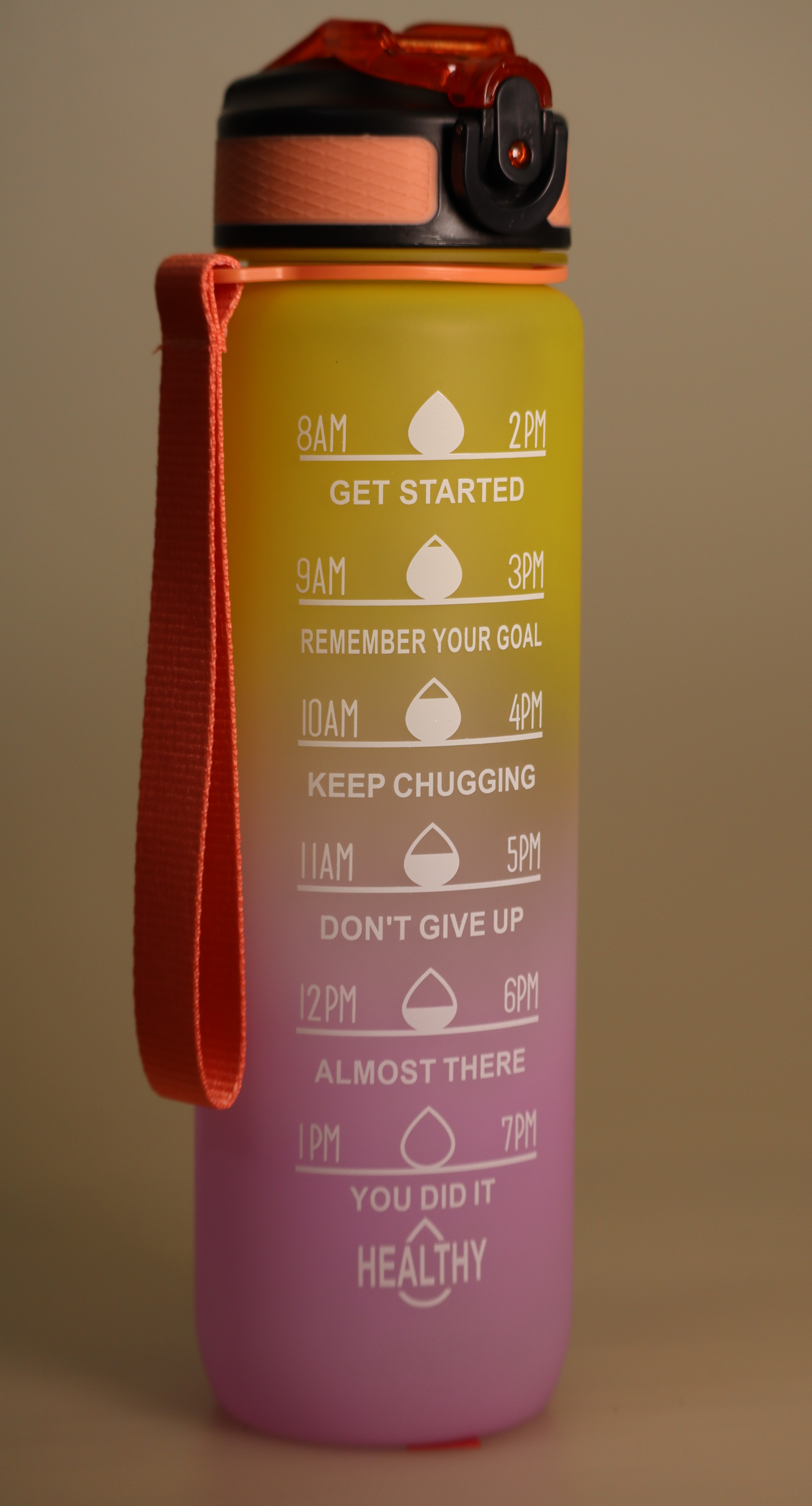 32 oz Motivational Drinking Large Bottle w_Strap