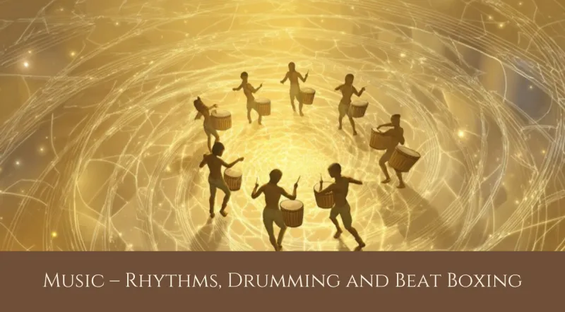 Music – Rhythms, Drumming and Beat Boxing — Winter 2027 (Wednesdays 9:00 AM PT)