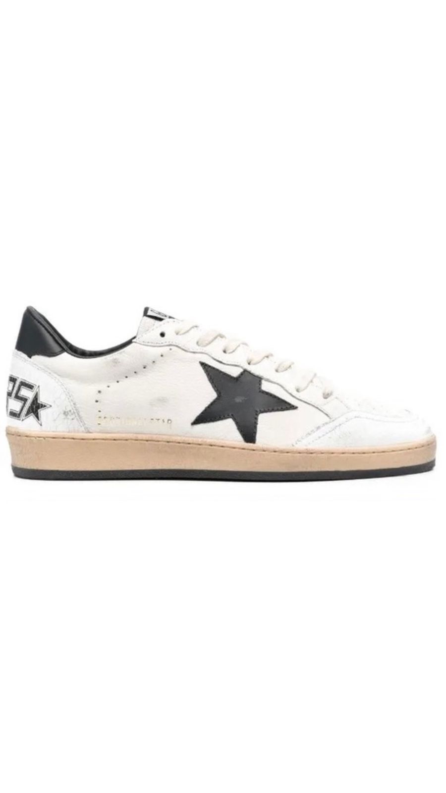 Golden Goose Ball Star Sport Sneaker in White and Black
