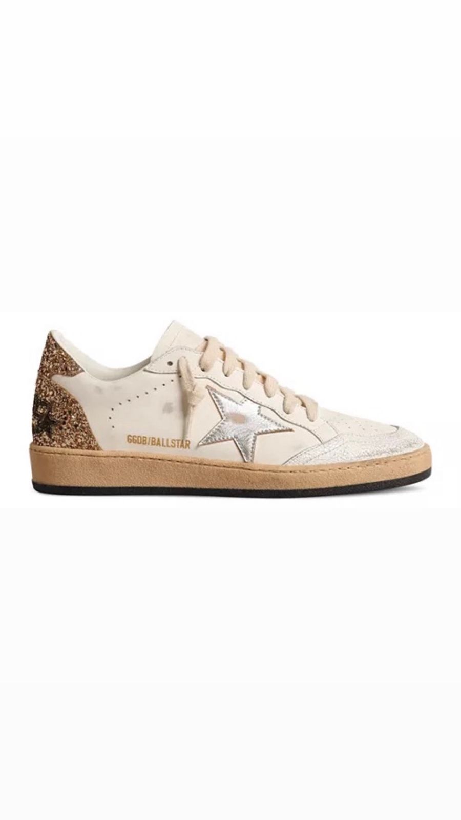 Golden Goose Ball Star Sport Sneaker in White and Black