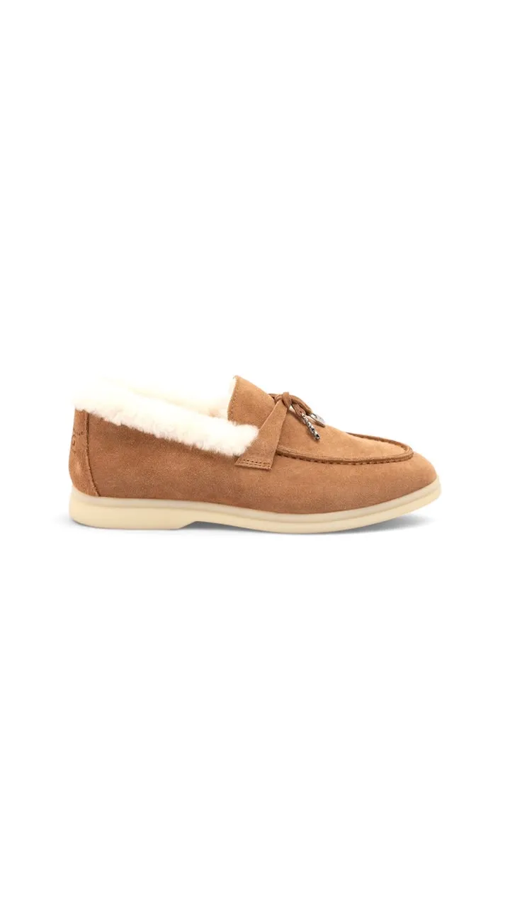 Loro Piana Pre-Owned shearling loafers 