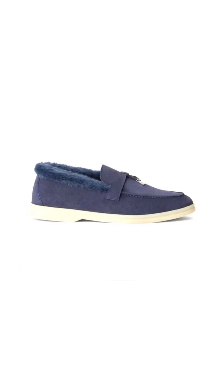 Loro Piana Summer Charms Walk Loafer Suede '' midnight blue''
