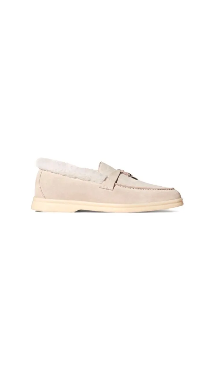 Loro Piana Pre-Owned shearling loafers