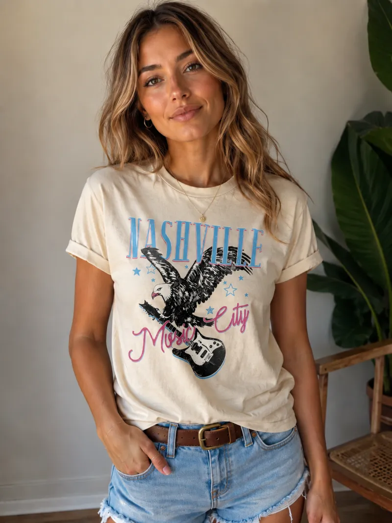 Nashville Music City Graphic Tee