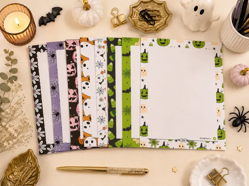 🎃 Halloween Stationery Paper Collection | Set of 27