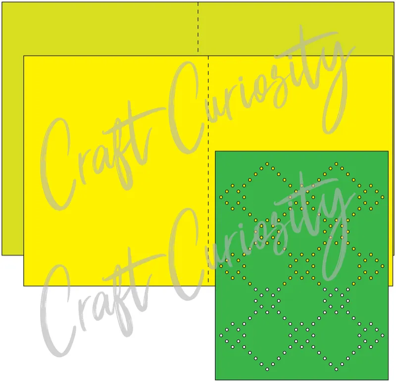 Hand Embroidery Card SVG File - Diamonds