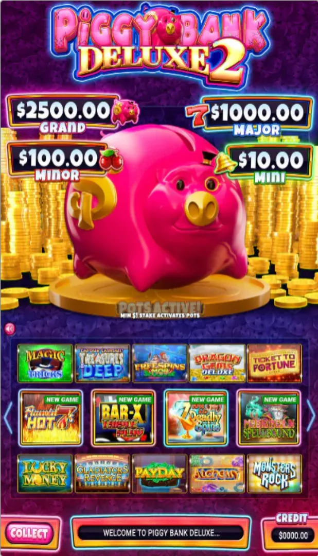 Piggy Bank Deluxe 2 – 14-in-1 Arcade Game Machine