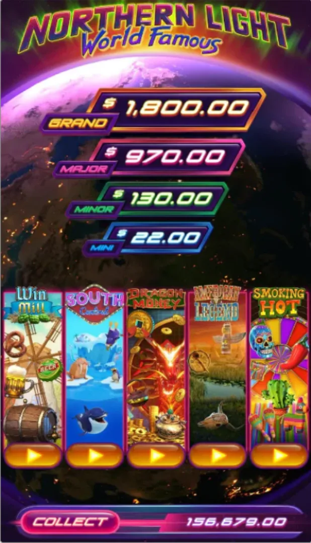 Northern Light World Famous 5-in-1 Amusement Game Board