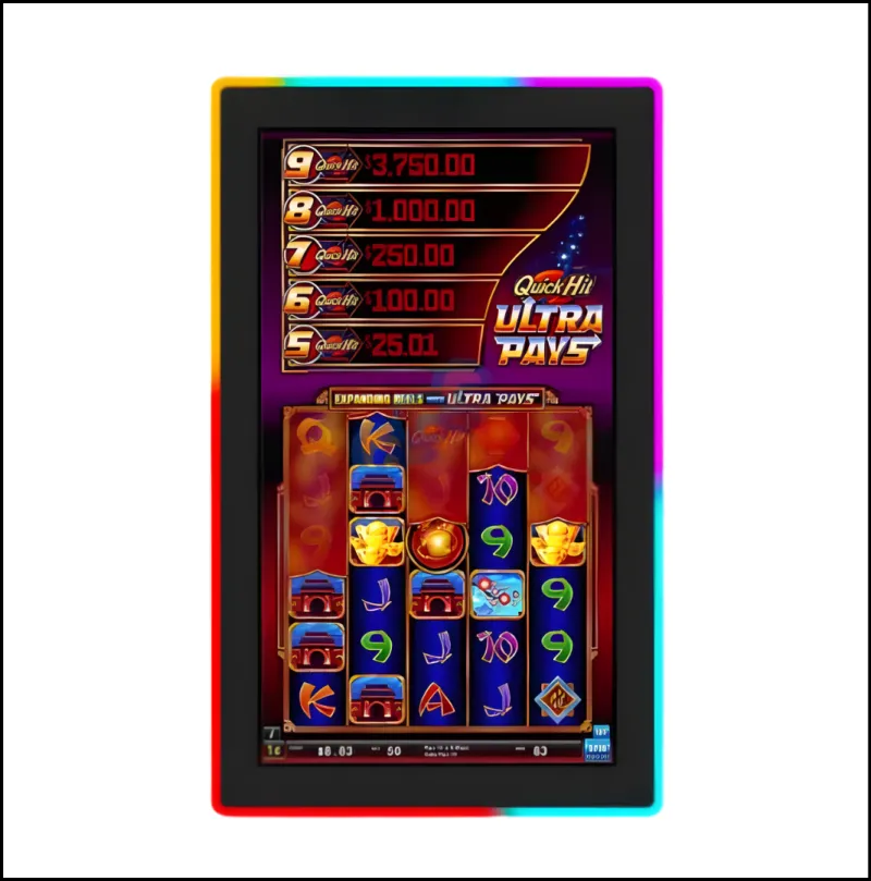 55 Inch Touch Screen Game Slot Machine Bezel Vertical Infrared Embedded Industrial Gaming Monitor with Acrylic LED Light
