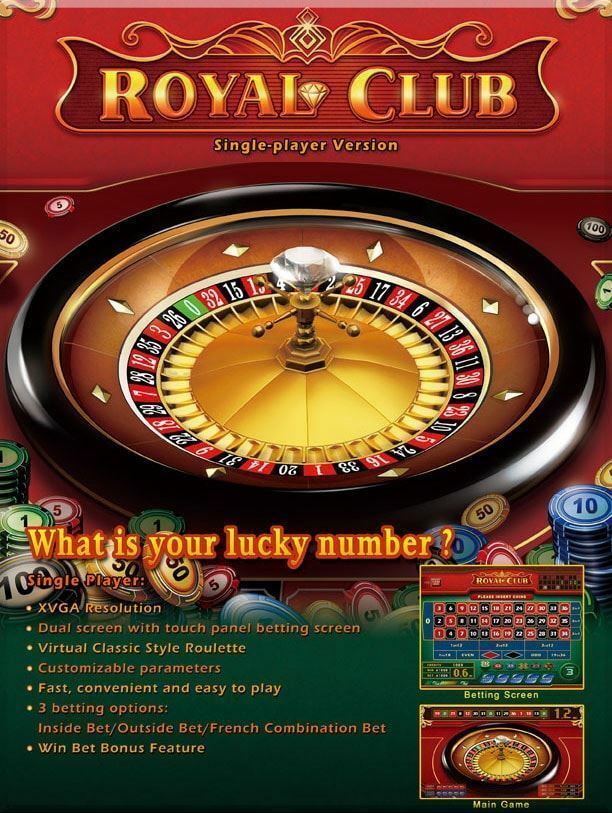 Royal Club Roulette Multi Player Game Linking/Slave Board by Borden