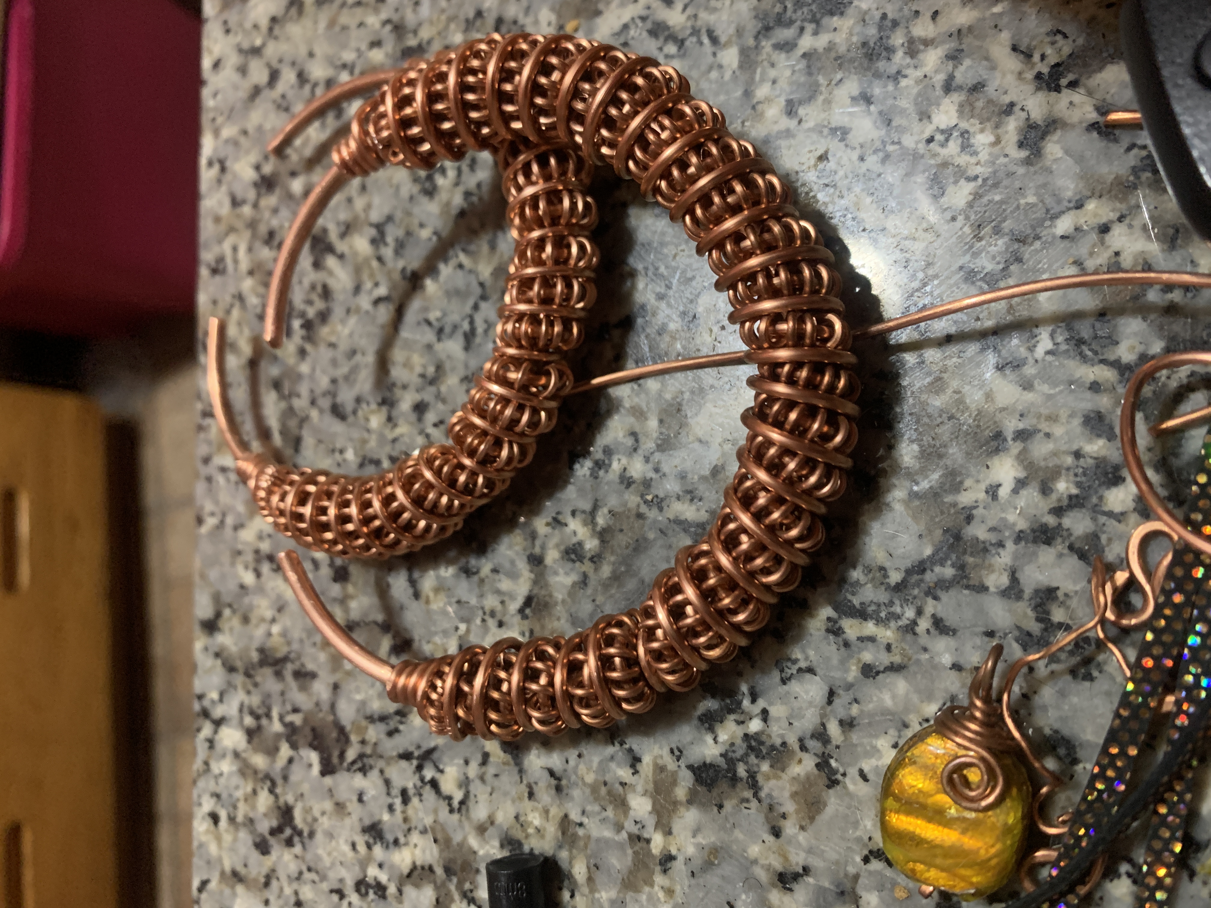  Intricate Coiled Layered Wire Cuff