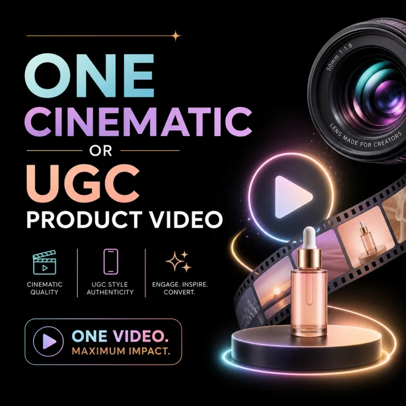 One Cinematic or UGC Product Video