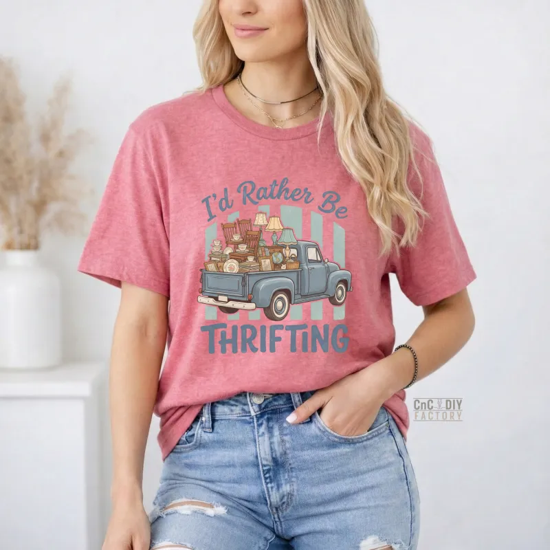 I'd Rather Be Thrifting w/Truck - Gildan Softstyle Tee Shirt