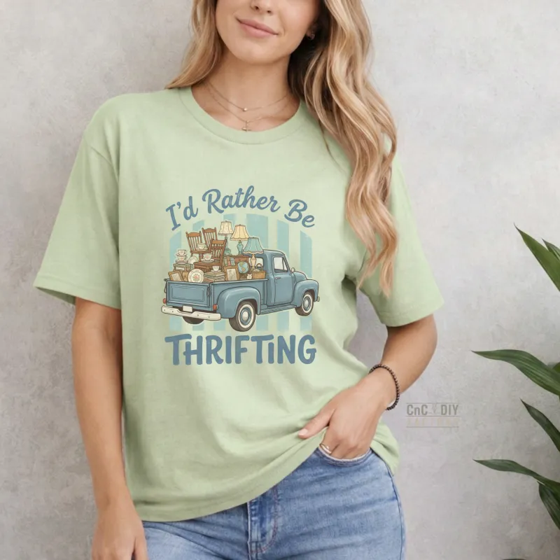 I'd Rather Be Thrifting w/Truck - Gildan Softstyle Tee Shirt